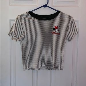 Minnie Mouse striped crop top